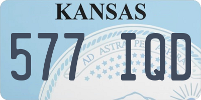 KS license plate 577IQD