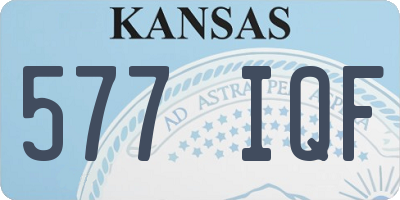 KS license plate 577IQF