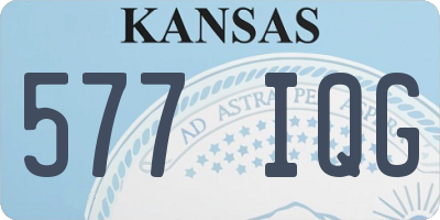 KS license plate 577IQG