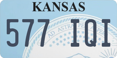 KS license plate 577IQI