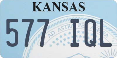KS license plate 577IQL