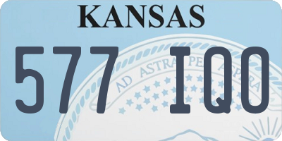 KS license plate 577IQO