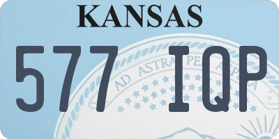 KS license plate 577IQP