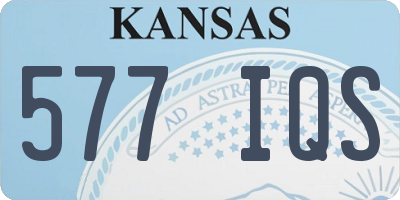 KS license plate 577IQS