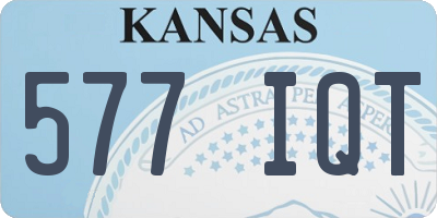 KS license plate 577IQT
