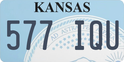 KS license plate 577IQU