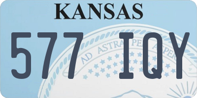 KS license plate 577IQY