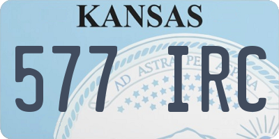 KS license plate 577IRC