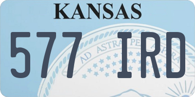 KS license plate 577IRD