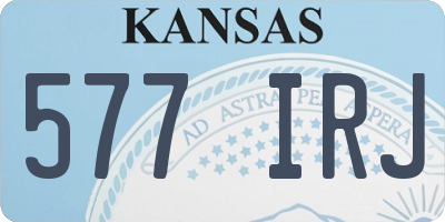 KS license plate 577IRJ