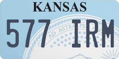 KS license plate 577IRM