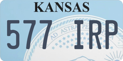 KS license plate 577IRP