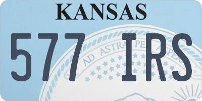 KS license plate 577IRS