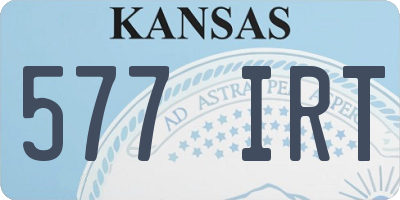 KS license plate 577IRT
