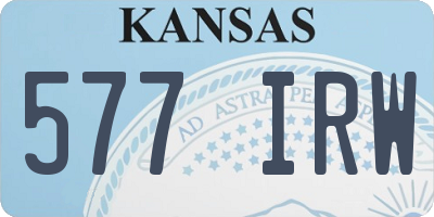 KS license plate 577IRW