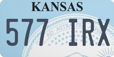 KS license plate 577IRX
