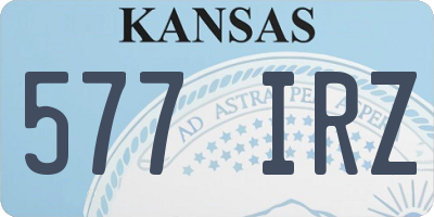 KS license plate 577IRZ