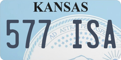 KS license plate 577ISA