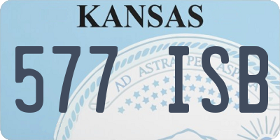KS license plate 577ISB