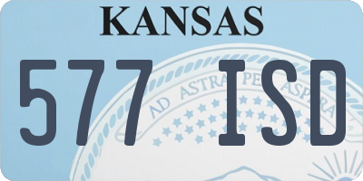 KS license plate 577ISD
