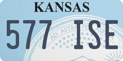 KS license plate 577ISE
