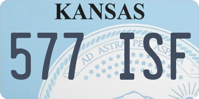 KS license plate 577ISF