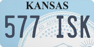 KS license plate 577ISK