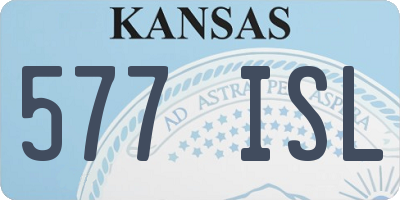 KS license plate 577ISL