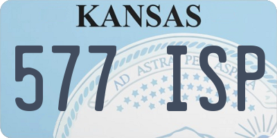 KS license plate 577ISP