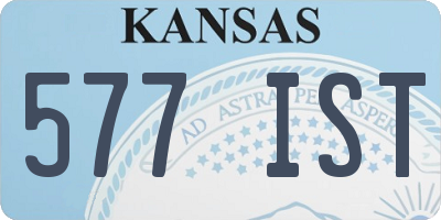 KS license plate 577IST