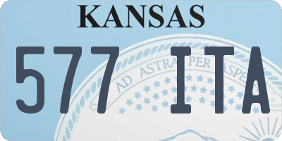 KS license plate 577ITA
