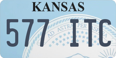 KS license plate 577ITC