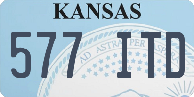 KS license plate 577ITD