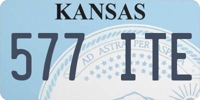 KS license plate 577ITE