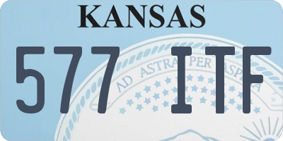 KS license plate 577ITF