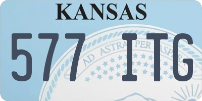 KS license plate 577ITG