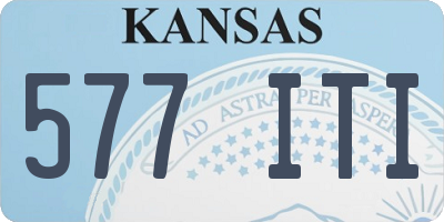 KS license plate 577ITI