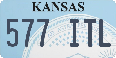 KS license plate 577ITL