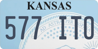 KS license plate 577ITO