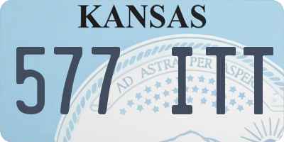 KS license plate 577ITT