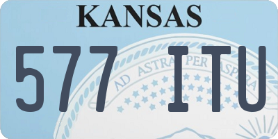 KS license plate 577ITU