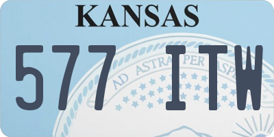 KS license plate 577ITW