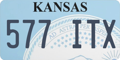 KS license plate 577ITX