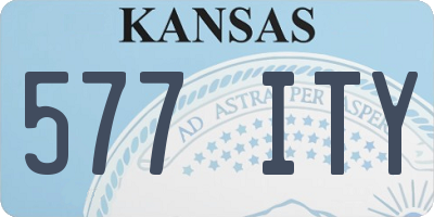 KS license plate 577ITY