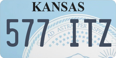 KS license plate 577ITZ
