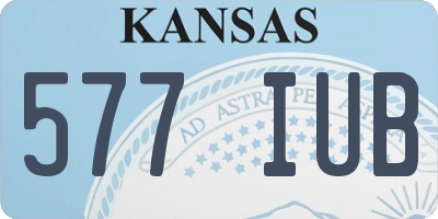 KS license plate 577IUB