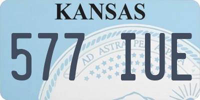 KS license plate 577IUE