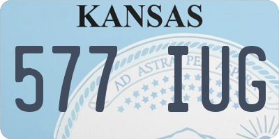 KS license plate 577IUG