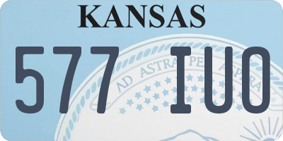 KS license plate 577IUO