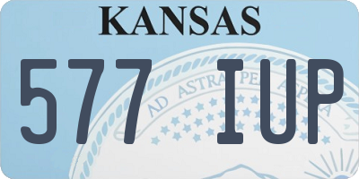 KS license plate 577IUP